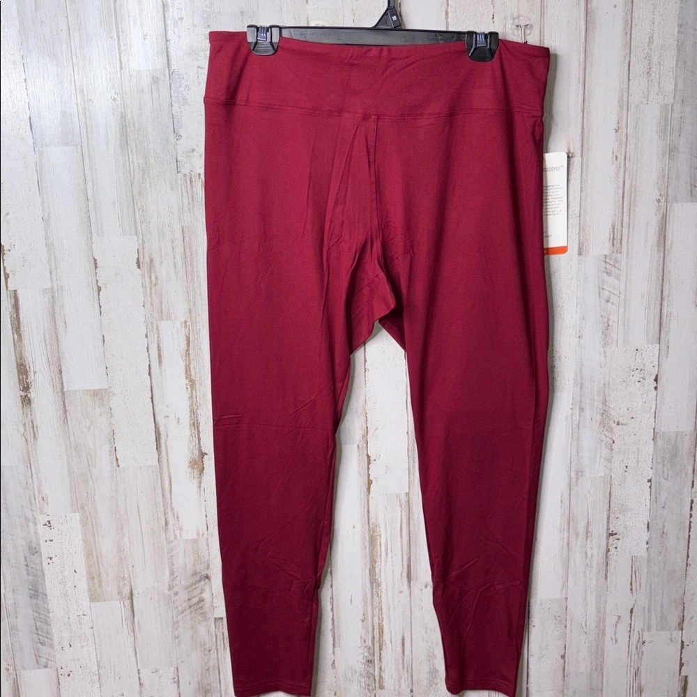 Leggings Depot Burgundy Leggings Size 1X - Picture 3 of 12